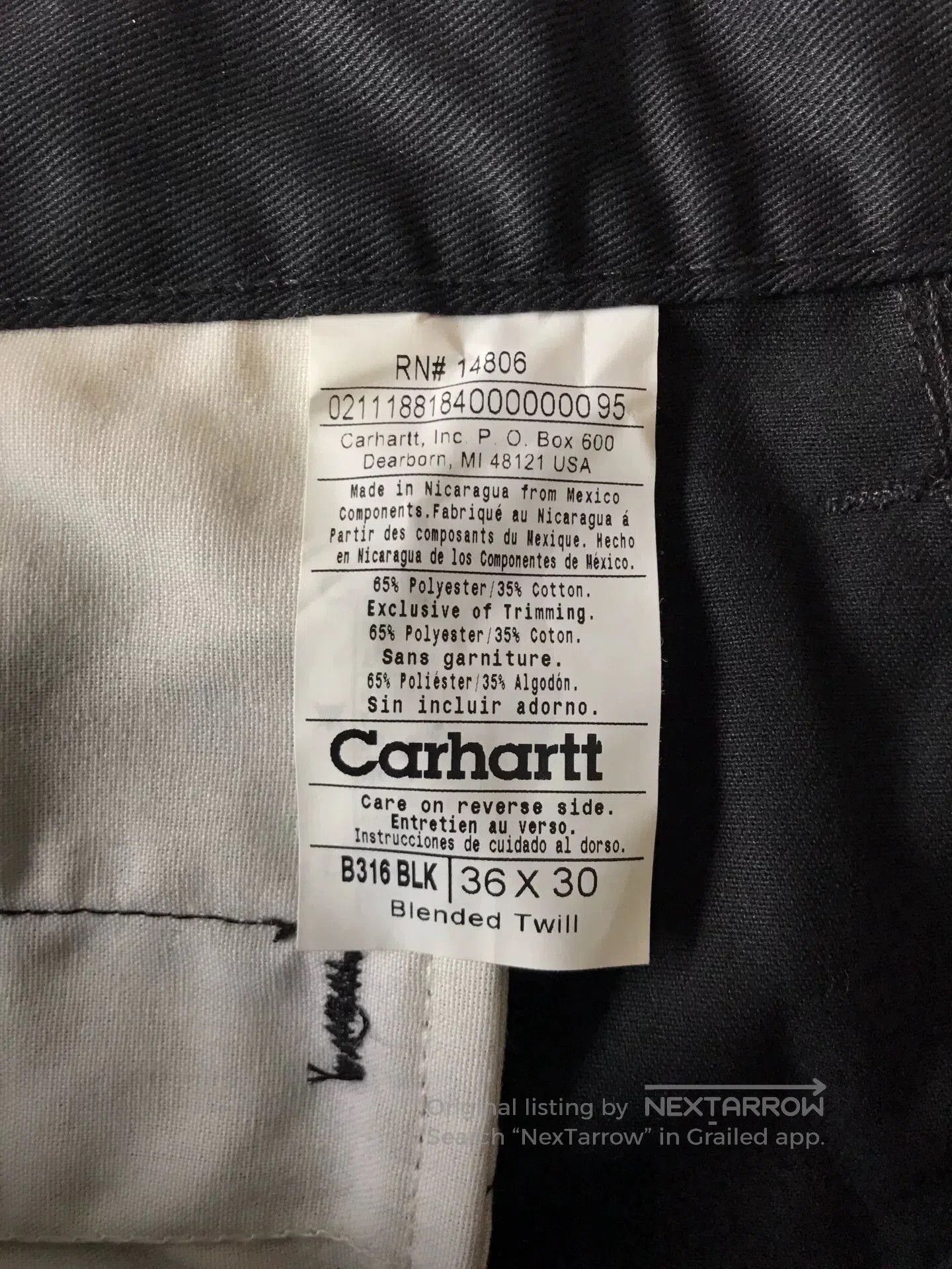 Carhartt Carhartt B316 Double Knee Work Pants. Size US 36 / EU 52 - 9 Thumbnail