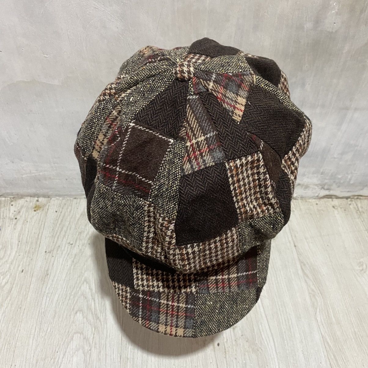 Japanese Brand vintage grace hats patchwork pattern newboys cap unique hats Size ONE SIZE - 6 Thumbnail