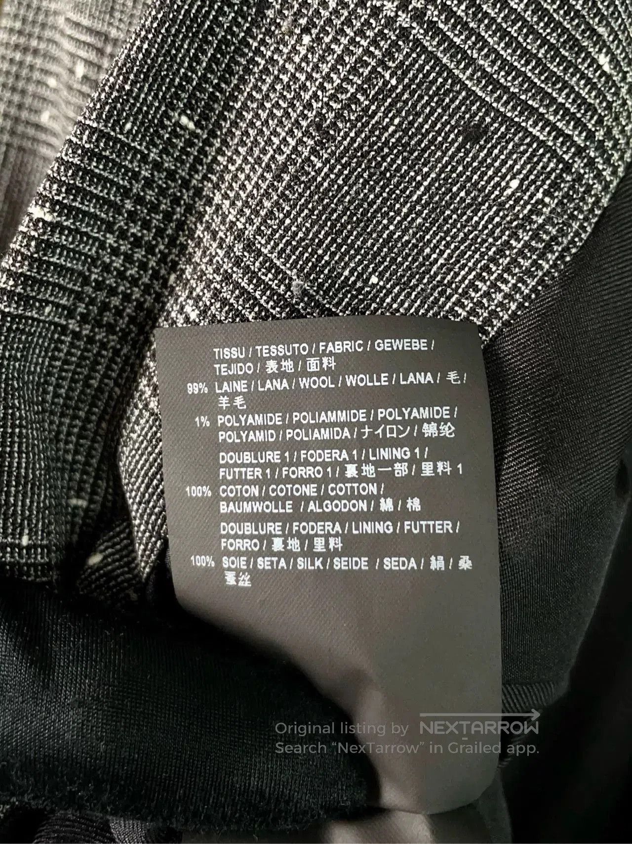 Saint Laurent Paris SAINT LAURENT Gray Check Wool Blazer. Size XXS / US 00 / IT 34 - 9 Thumbnail