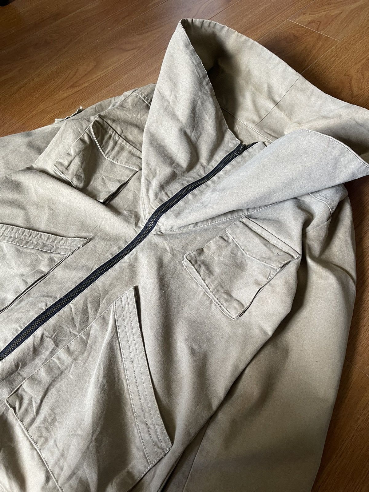 Japanese Brand Free's Mart Asymmetrical High Neck Cargo Jacket Size M / US 6-8 / IT 42-44 - 4 Thumbnail
