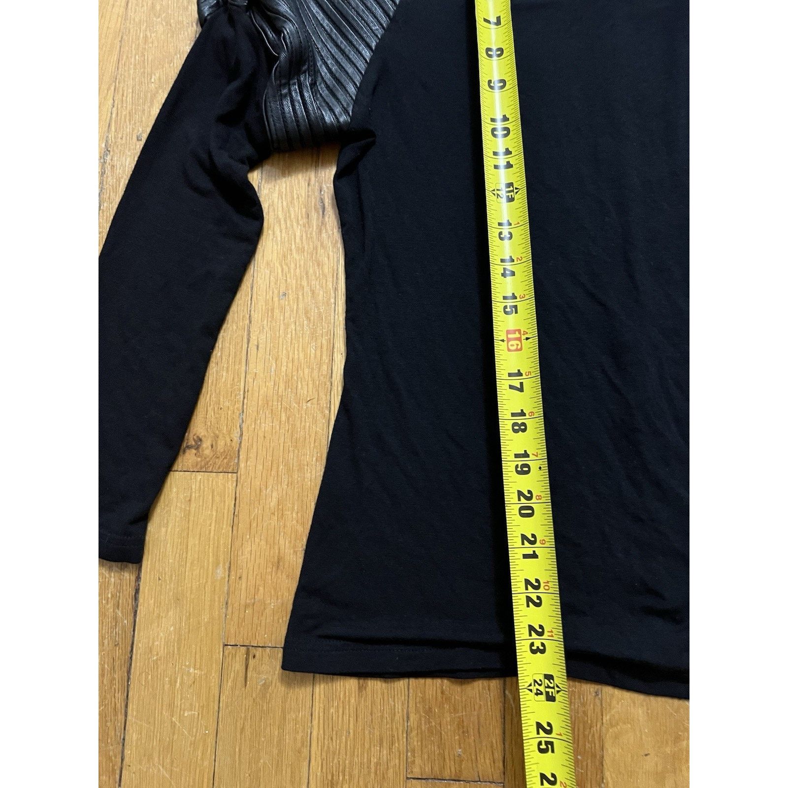 & Other Stories Gracia black leather nylon top office party size S A001429 Size S / US 4 / IT 40 - 7 Thumbnail
