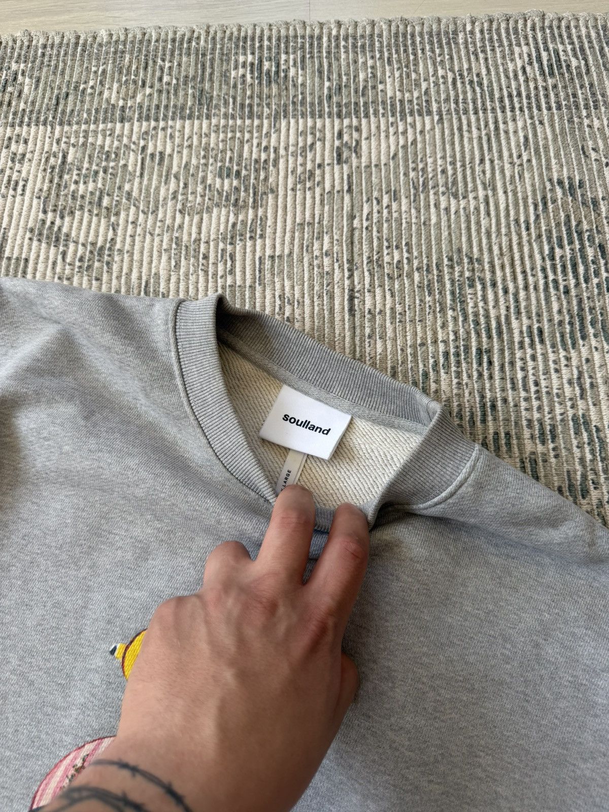 Soulland Soulland Polo Bear Style Logo Heavy Sweatshirt Crewneck Size US XL / EU 56 / 4 - 4 Thumbnail