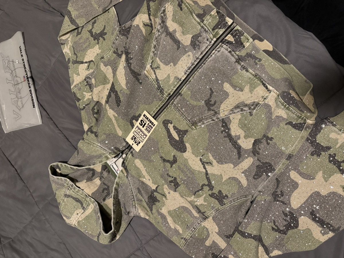 Vale Vale Camo rhinestone zip up | Grailed