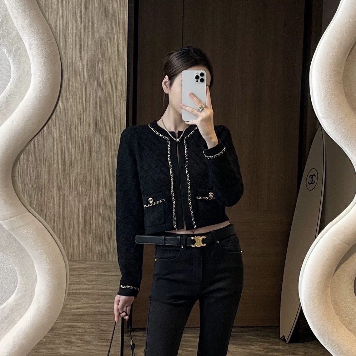 Chanel Chanel apr454 chain Logo cashmere knit cardigan 38 Size S / US 4 / IT 40 - 9 Thumbnail