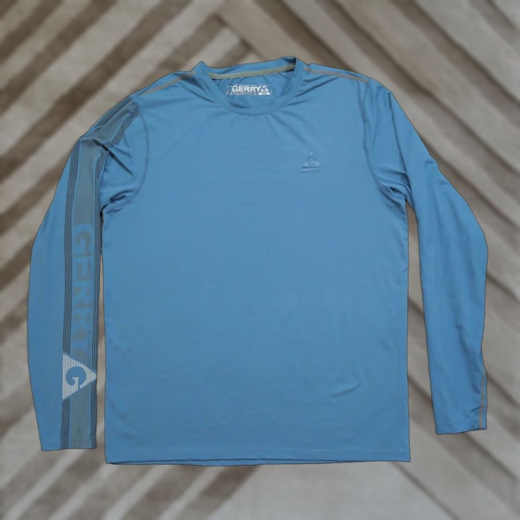 Vintage Gerry T Shirt Adult Medium Blue Long Sleeve Crew Neck Lightweight Regular Size US M / EU 48-50 / 2 - 1 Thumbnail