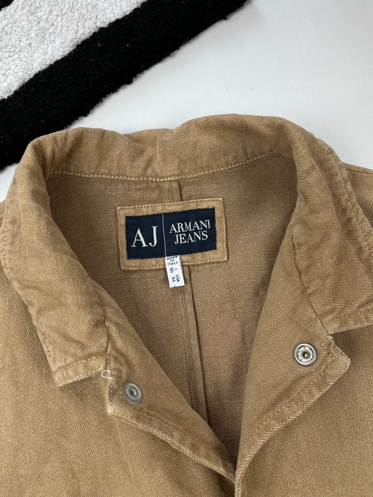 Armani VTG Y2k Rare Armani Jeans Heavyweight Denim Jacket M-L Size US M / EU 48-50 / 2 - 7 Thumbnail