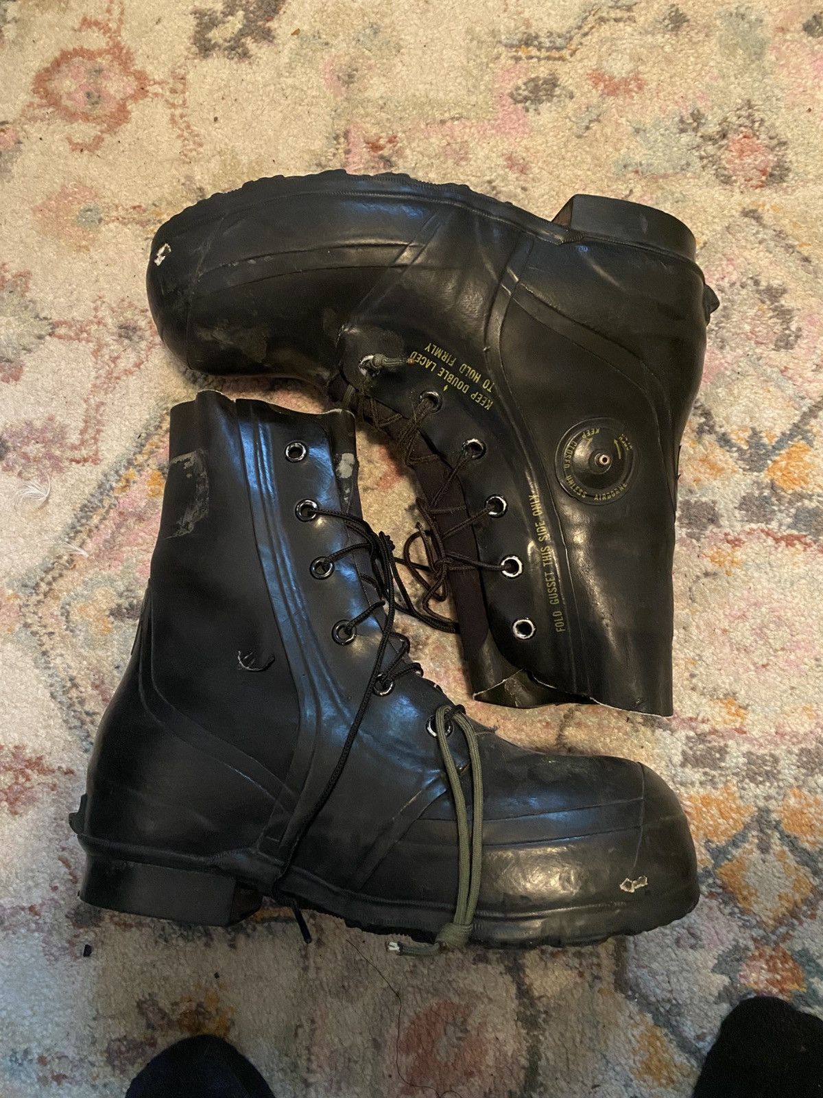 Vintage MILITARY BUNNY BOOTS BLACK SIZE 10 RAF SIMONS Size US 10 / EU 43 - 2 Thumbnail