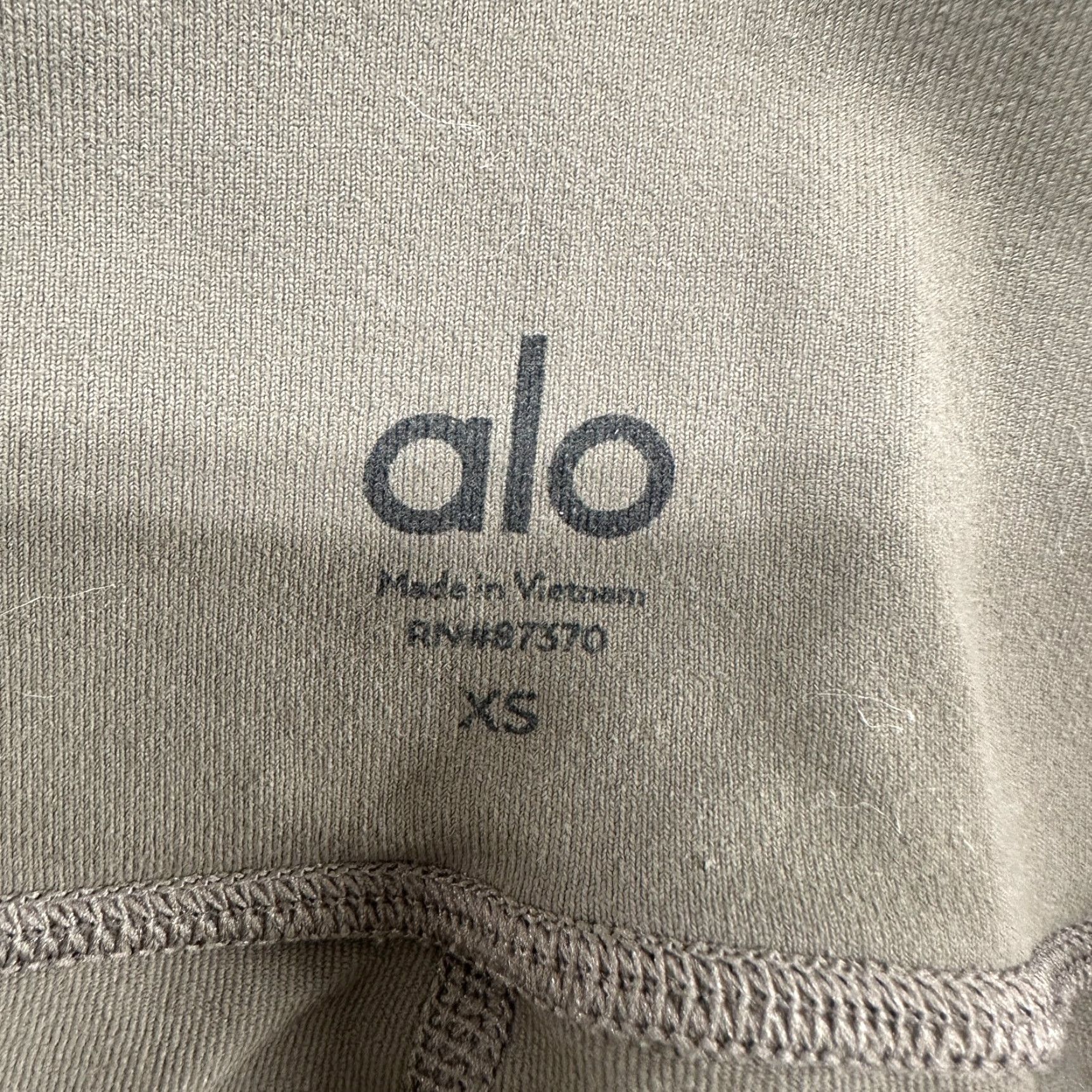 Alo ALO Leggings Womens XS Black High Waist Legit Ribbed Sporty Yoga Olive Leggings Compression Ankle 27in XS Womens Black Size 42" / US 20 - 4 Thumbnail