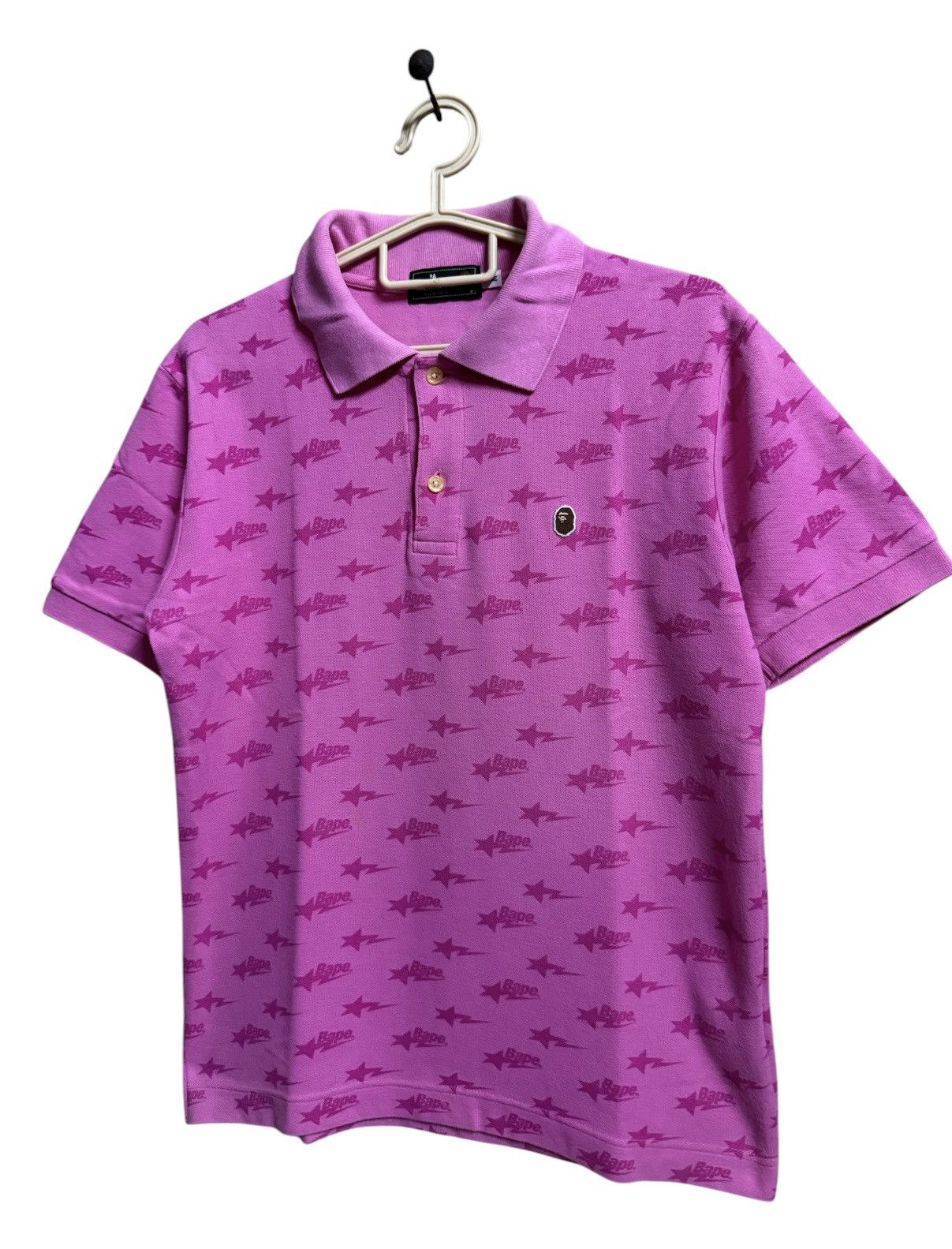 Bape Bape Polo Shirt Bapesta Logo pink Size US M / EU 48-50 / 2 - 3 Thumbnail