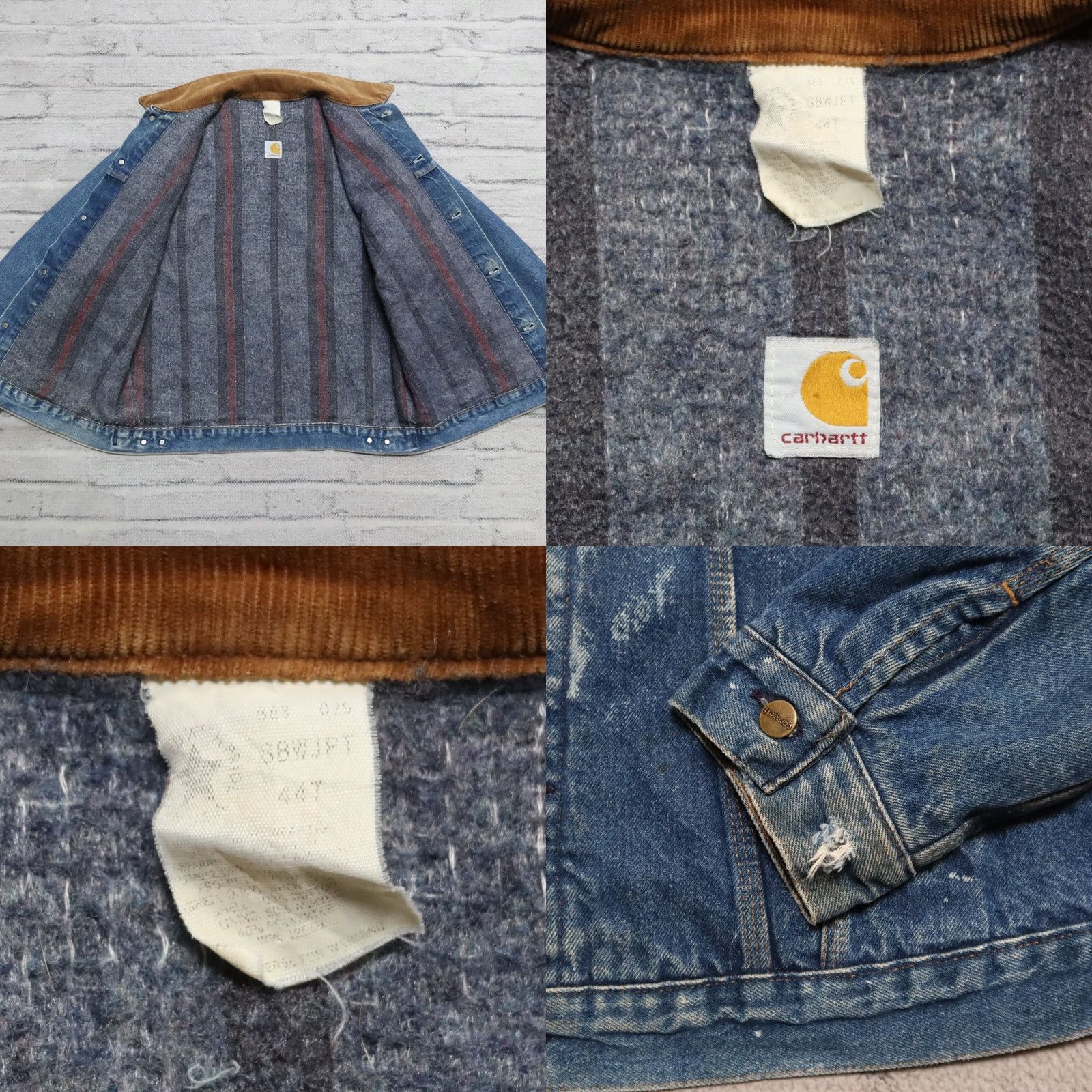 Carhartt Vintage Carhartt Denim Trucker Jacket Medium Wash 44 Mens Size 44 WIP Size US 44 / EU 60 - 9 Thumbnail