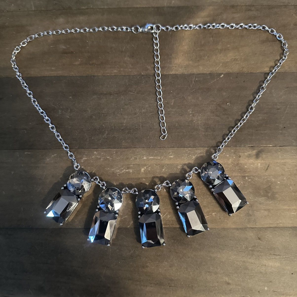 Other Chunky rectangular rhinestone statement necklace Size ONE SIZE - 2 Thumbnail
