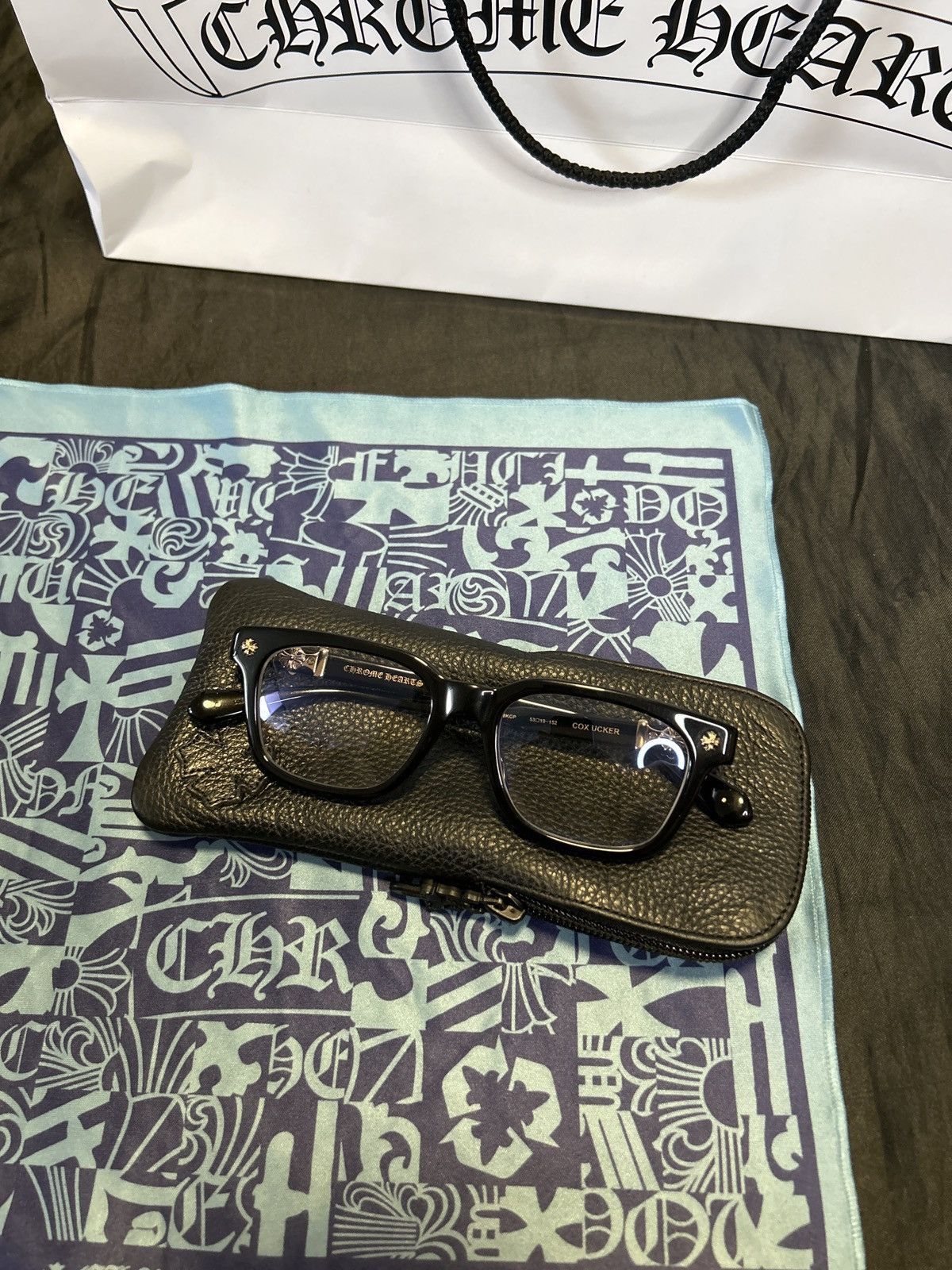 Chrome Hearts Chrome Hearts 18k Gold Cox Ucker Black/Gold Glasses Size ONE SIZE - 4 Thumbnail