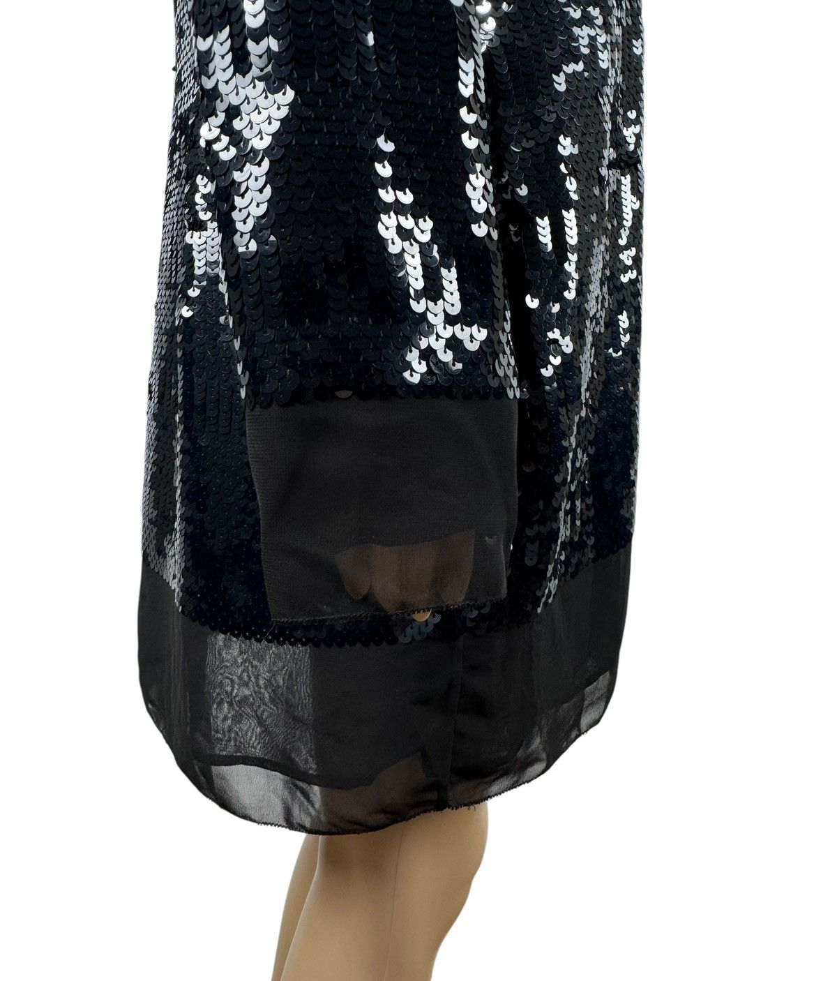Karl Lagerfeld Karl Lagerfeld Mini Dress Sequins Mesh Decor size M V-Neck Size M / US 6-8 / IT 42-44 - 11 Thumbnail