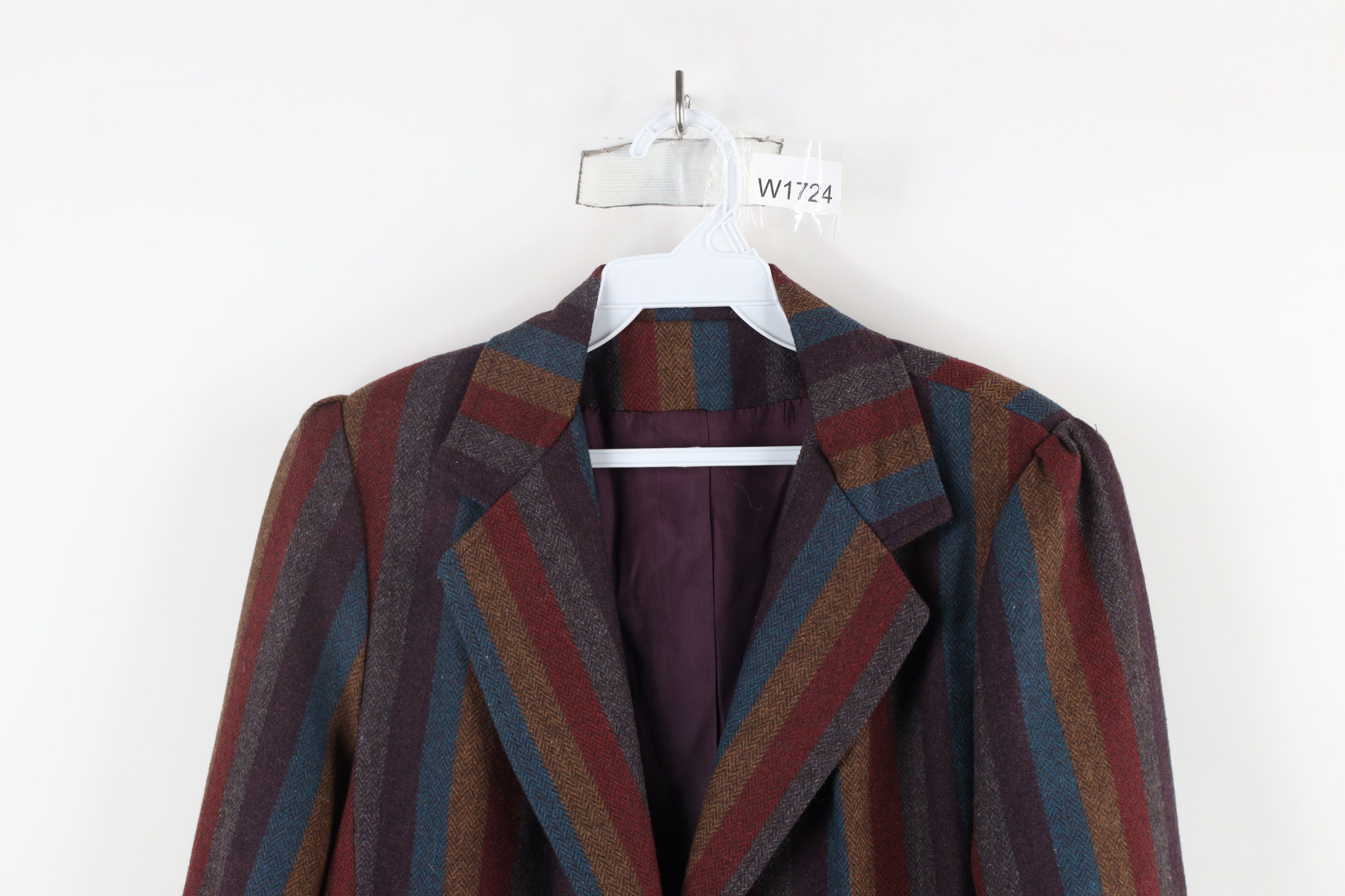Vintage Vintage 90s Streetwear Rainbow Striped Blazer Jacket USA Size M / US 6-8 / IT 42-44 - 2 Thumbnail