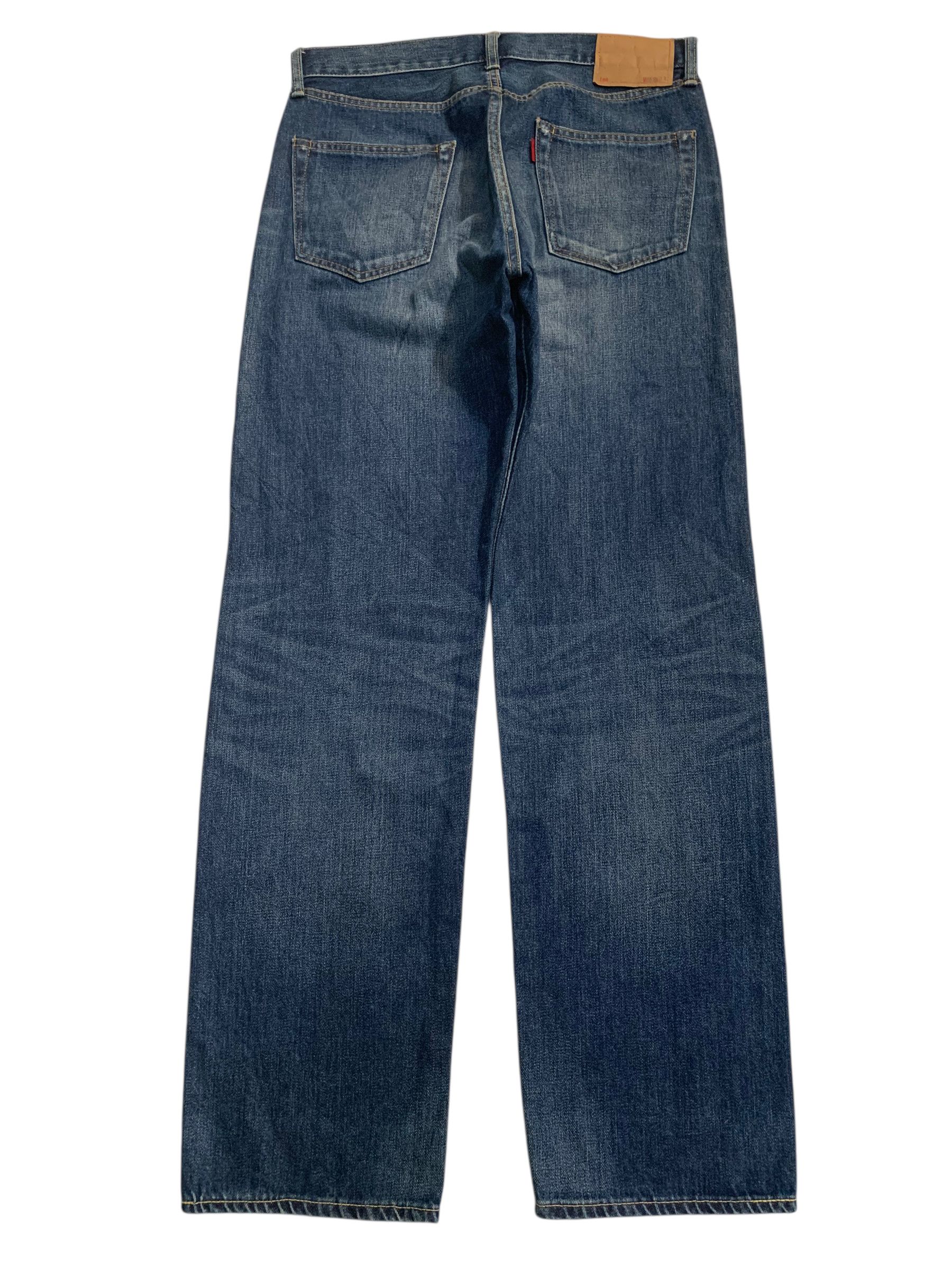Kapital UNKNOWN BRAND JAPANESE SELVEDGE BUTTON FLY DISTRESSED DENIM Size US 32 / EU 48 - 3 Thumbnail