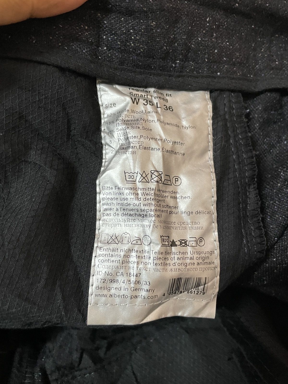 Alberto Germany Designer Alberto Regular Slim Fit Wool/silk/ Casual Size US 35 - 9 Thumbnail