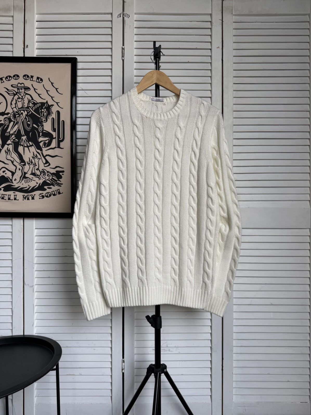Polo Ralph Lauren Polo Ralph Lauren Style Cable Knit Wool Blend White Sweater Size US S / EU 44-46 / 1 - 1 Thumbnail