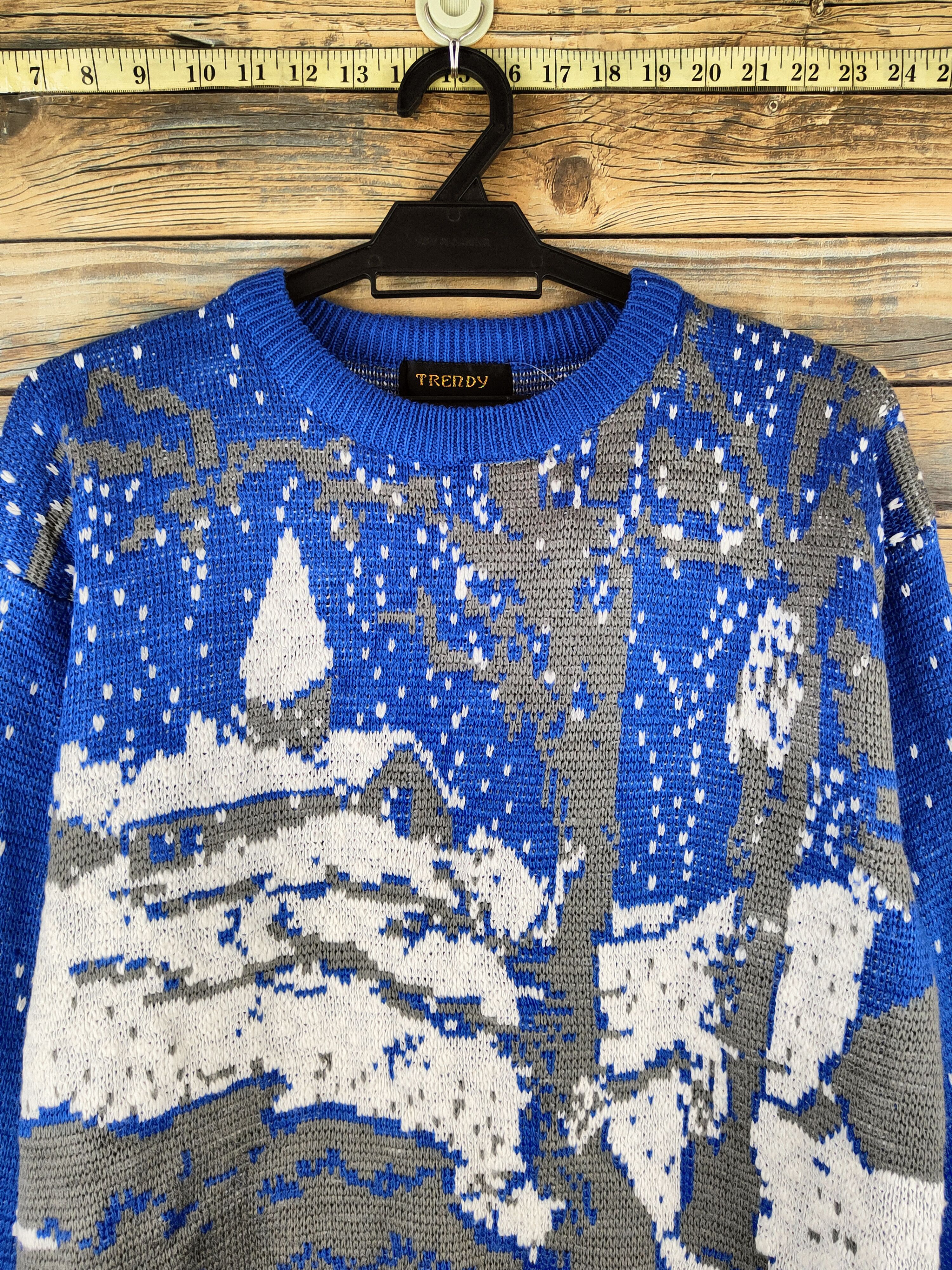 Japanese Brand DL Trendy Blue Knitwear Sweatshirts #46-144 Size US M / EU 48-50 / 2 - 2 Thumbnail