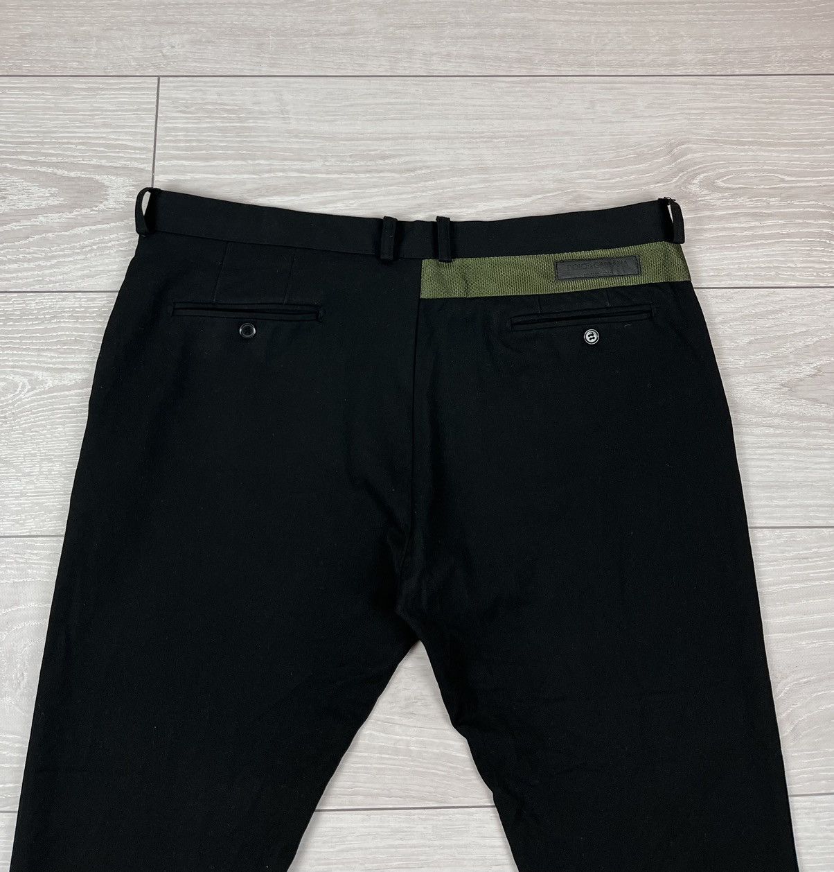 Dolce & Gabbana Dolce Gabbana Vintage 90s 100% Wool Black Pants Trousers Size US 38 / EU 54 - 2 Thumbnail