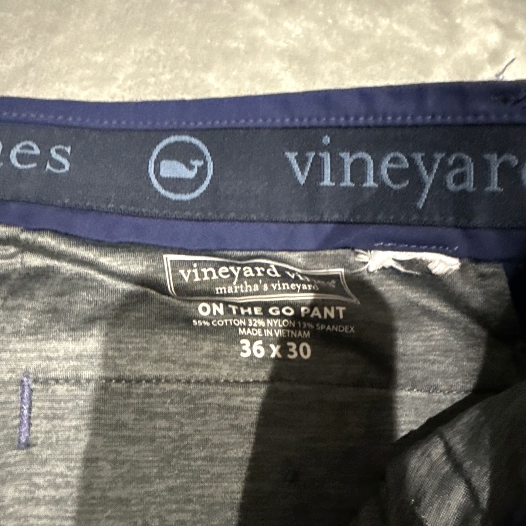 Vineyard Vines VINEYARD VINES On The Go OTG Pant Mens 36x32 Chino Blue Casual Golf Preppy Size US 36 / EU 52 - 3 Thumbnail