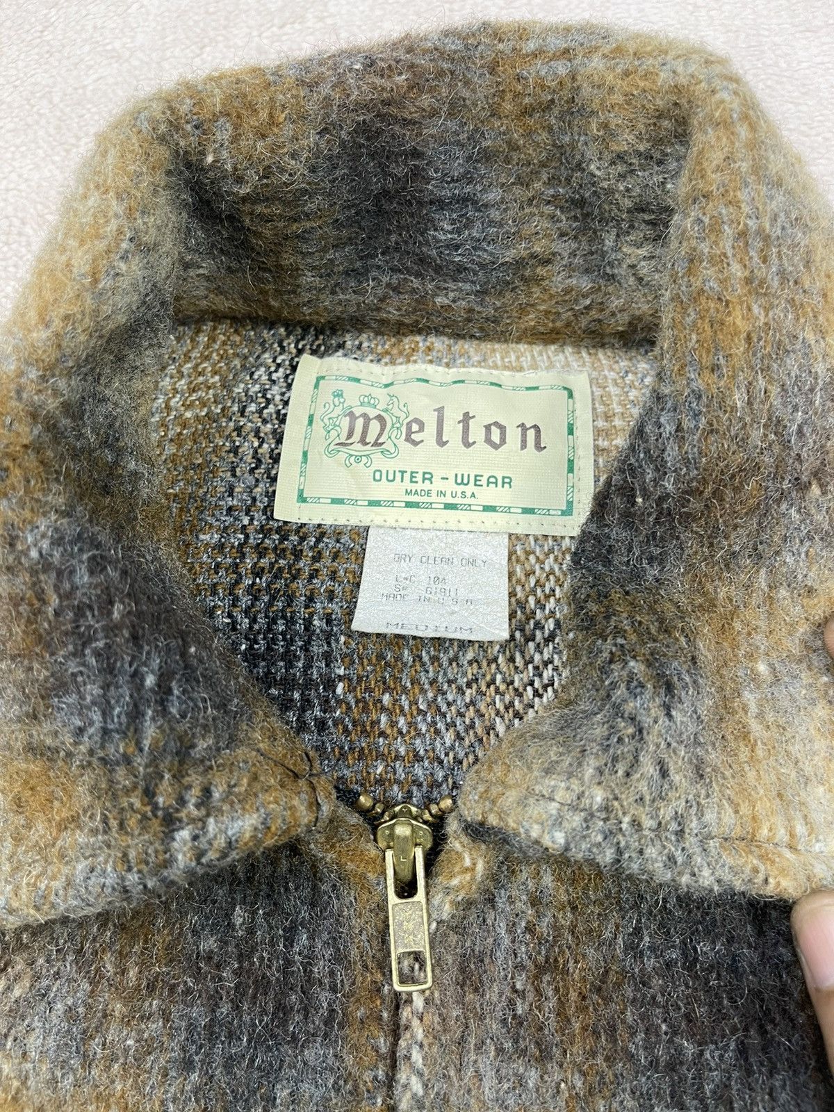 Vintage Vtg 80s Melton Shadow Plaid Flannel Tartan Jacket Size US M / EU 48-50 / 2 - 8 Thumbnail