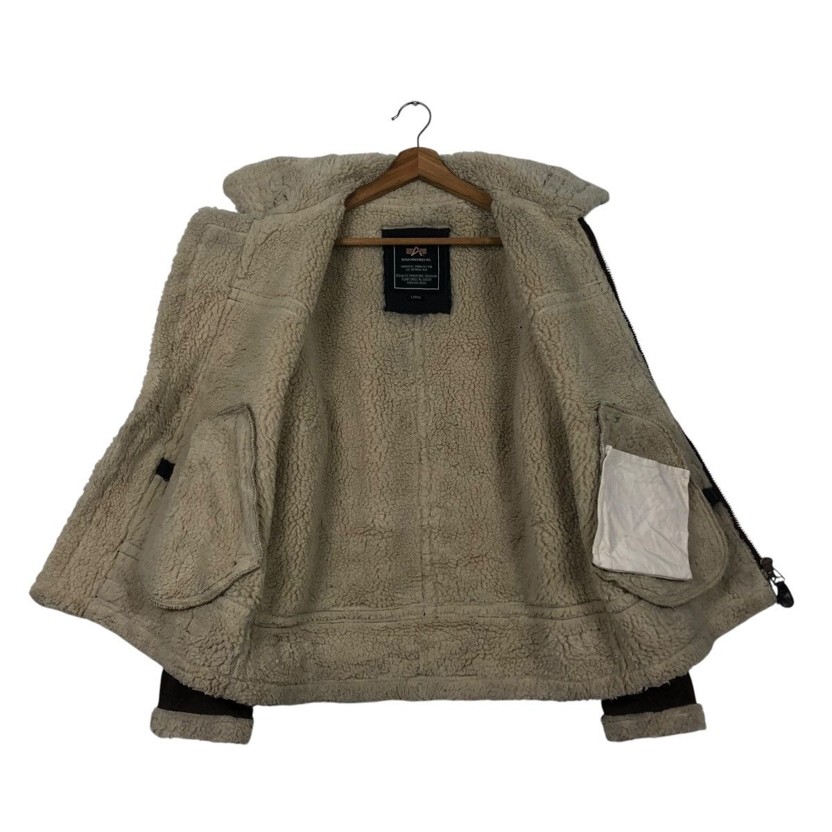 Alpha Industries VINTAGE SHEARLING LEATHER SHEEPSKIN JACKET ALPHA INDUSTRIES Size US L / EU 52-54 / 3 - 15 Thumbnail