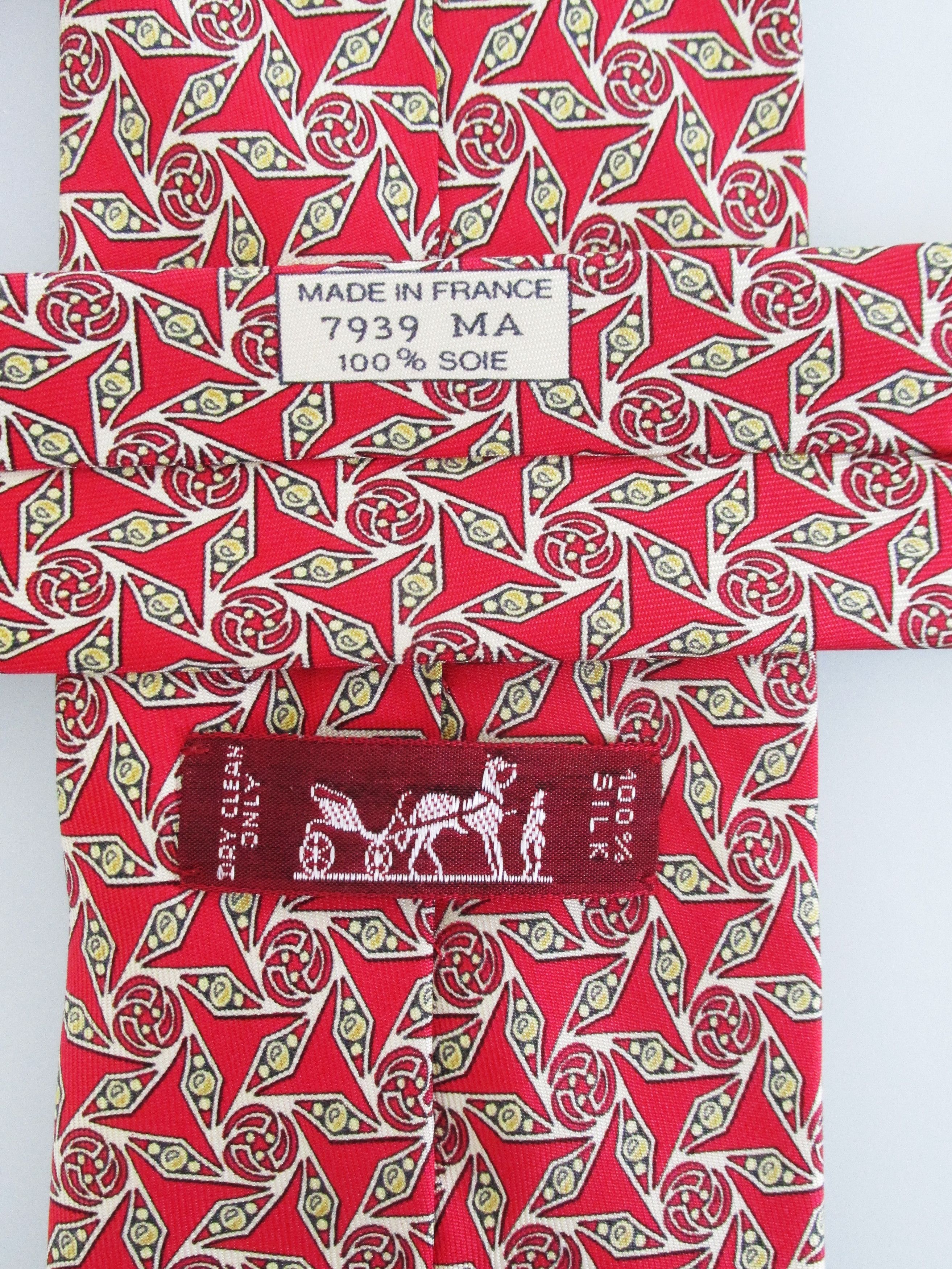 Hermes Hermes Vintage Men's Silk Tie Size ONE SIZE - 4 Thumbnail