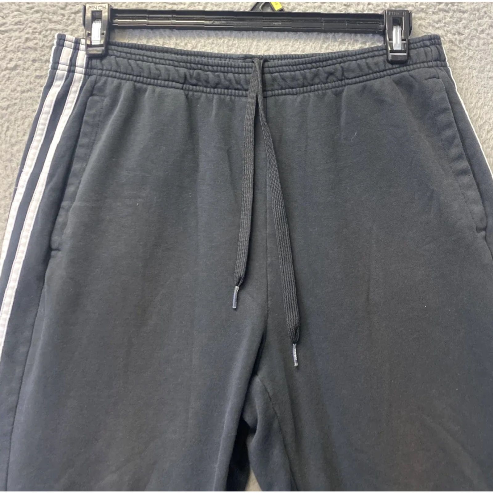 Adidas ADIDAS Men's Joggers Adult L Black Activewear Cotton/Polyester/ 103-10 Size US 33 - 3 Thumbnail