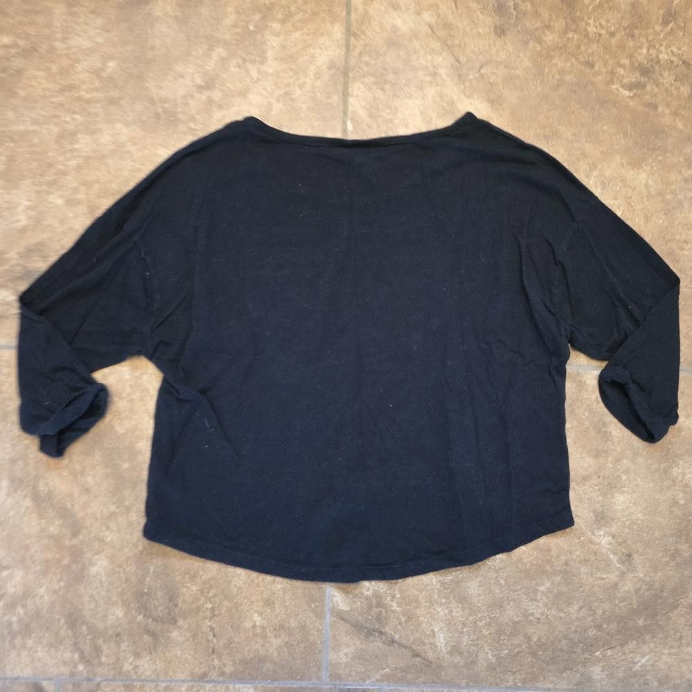 Designer Black Oversized VS Rolled Sleeve Size S / US 4 / IT 40 - 2 Thumbnail