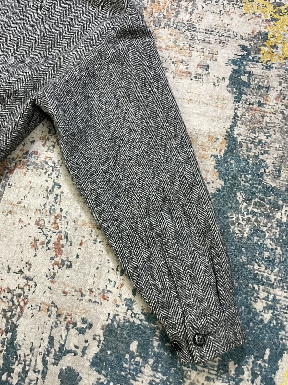 Luciano Barbera Luciano Barbera Herringbone Tweed Wool Bombers Size US L / EU 52-54 / 3 - 6 Thumbnail