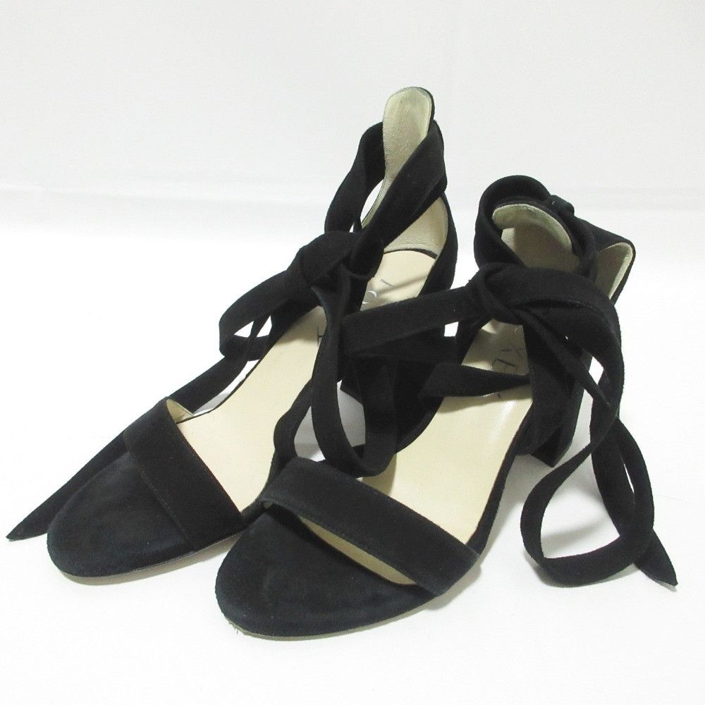 Other FOXEY Suede Lace-up Chunky Heel Sandals Suede Shoes DUTY FREE for USA