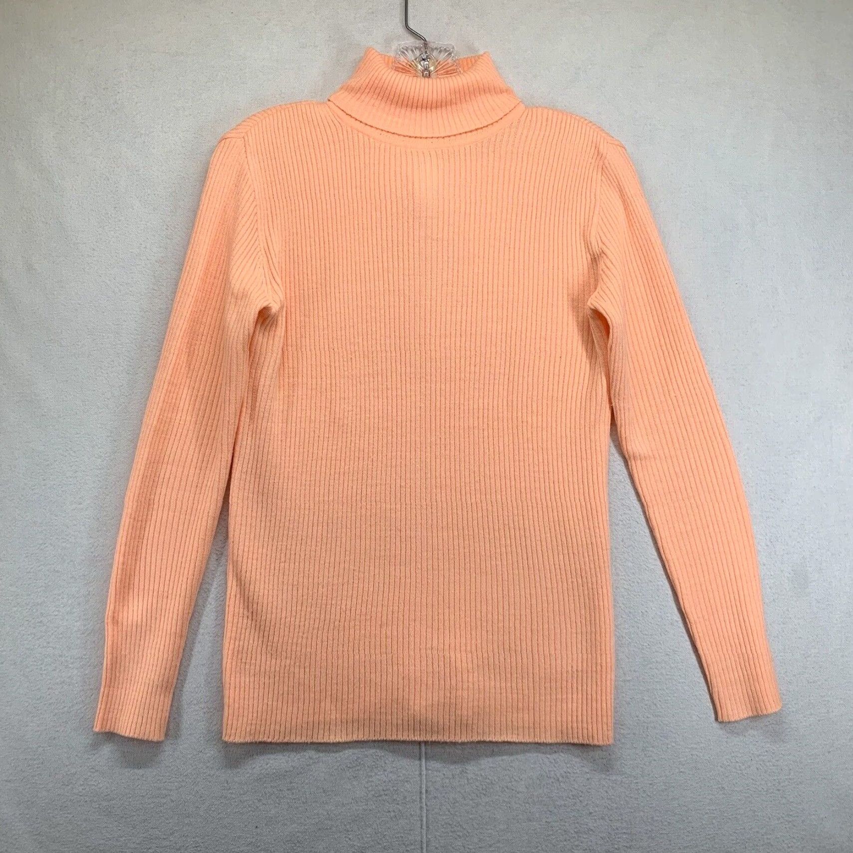 Vintage VINTAGE Garfinckels Women’s Sweater Pullover Turtleneck Pink 80s Slim Fit Medium Knit Zipper Size M / US 6-8 / IT 42-44 - 4 Thumbnail