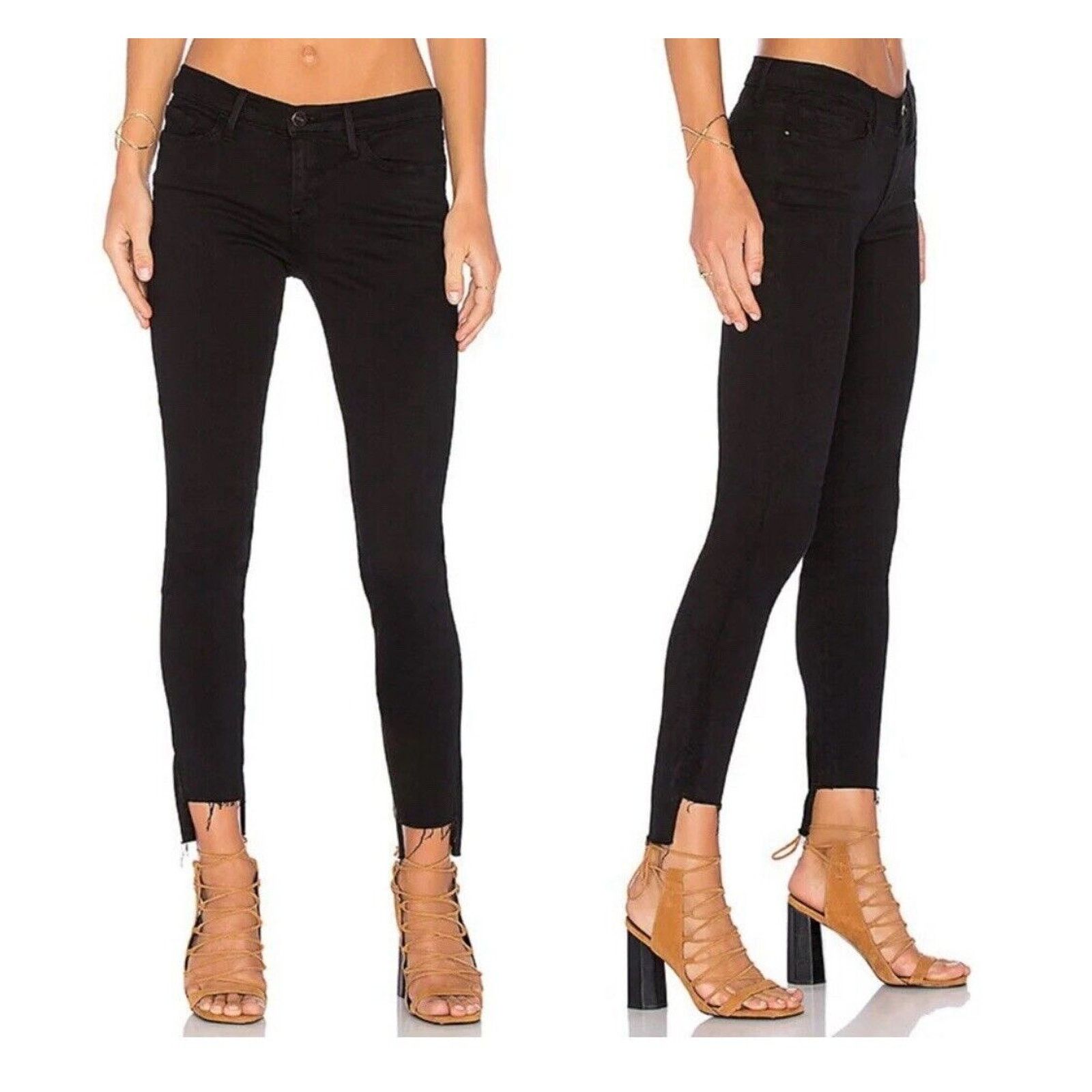 Frame Frame Le Skinny de Jeanne Black Skinny Jeans Size 27" / US 4 / IT 40 - 1 Thumbnail