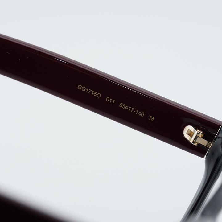Gucci Gucci GG1715O 011 Eyeglasses Black/Red 55mm Cat Eye Frame Size ONE SIZE - 8 Thumbnail