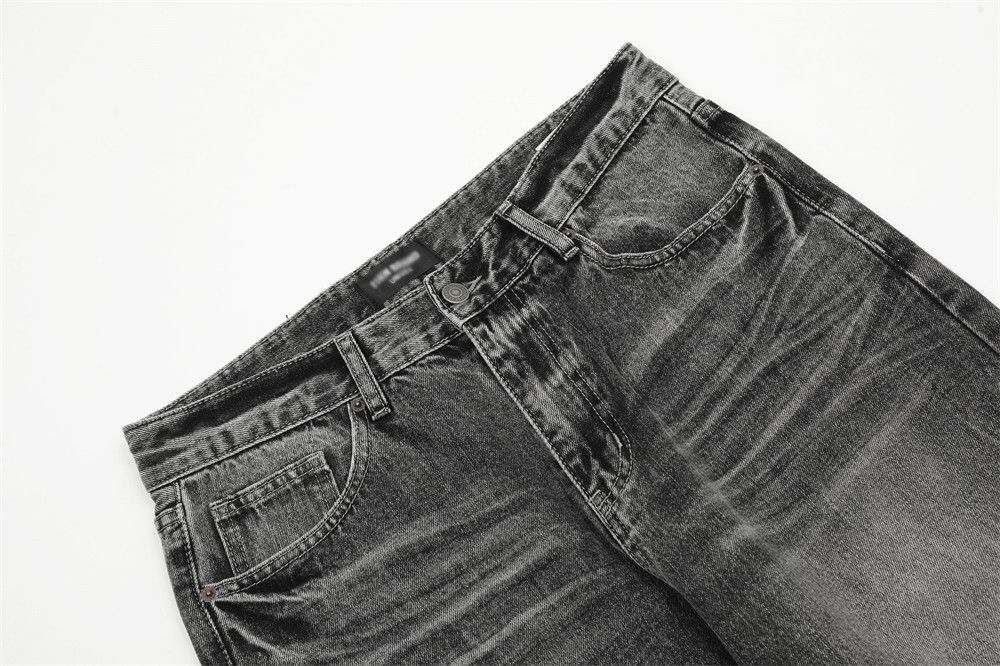 Japanese Brand × Jean Heavy washed distressed American retro straight jeans Size US 34 / EU 50 - 4 Thumbnail