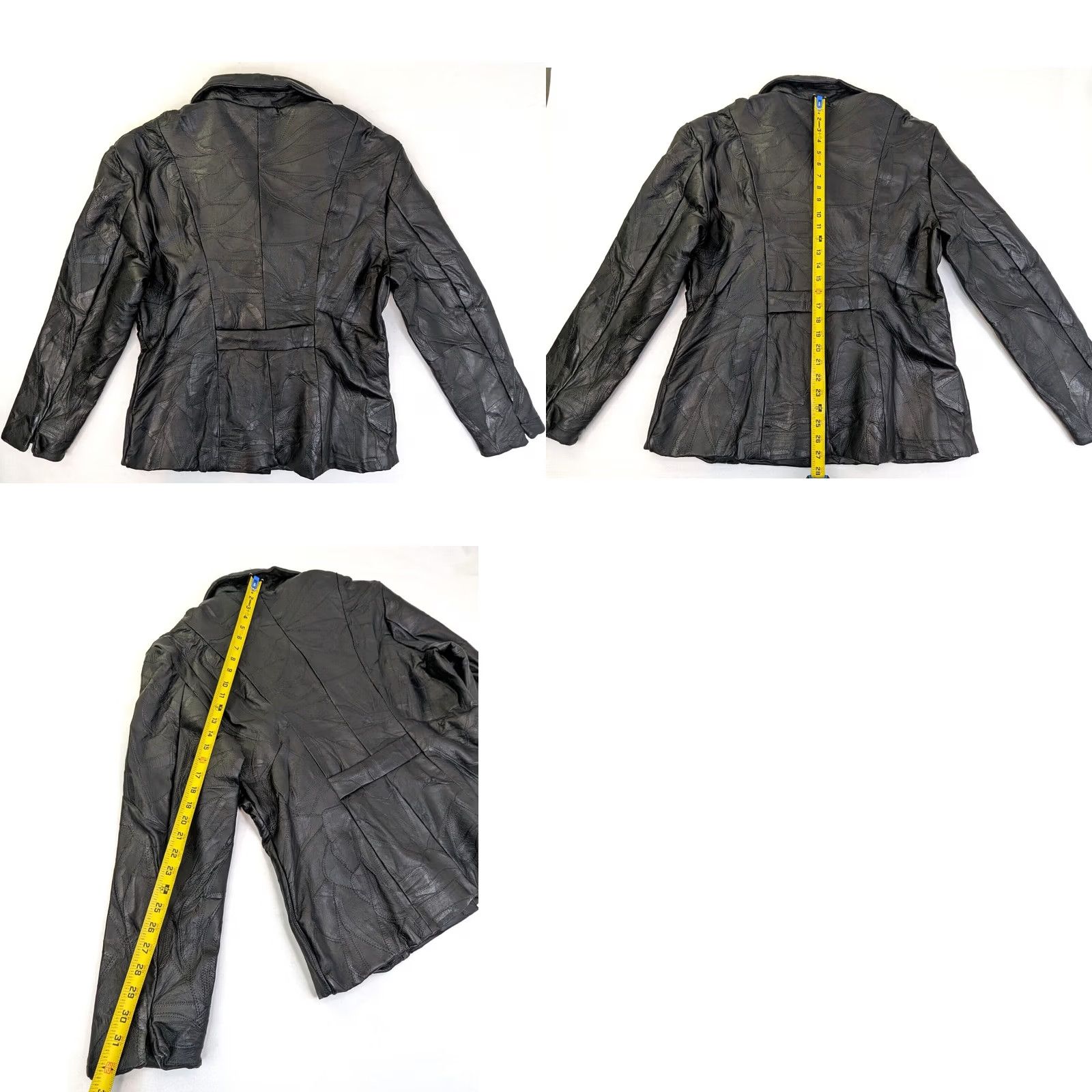 Vintage VINTAGE Milan Patchwork Leather Jacket Women 2XL Tooled Lined Button Brown Black Patchwork Retro Jacket Womens 2XL Size XXL / US 16-18 / IT 52-54 - 9 Thumbnail