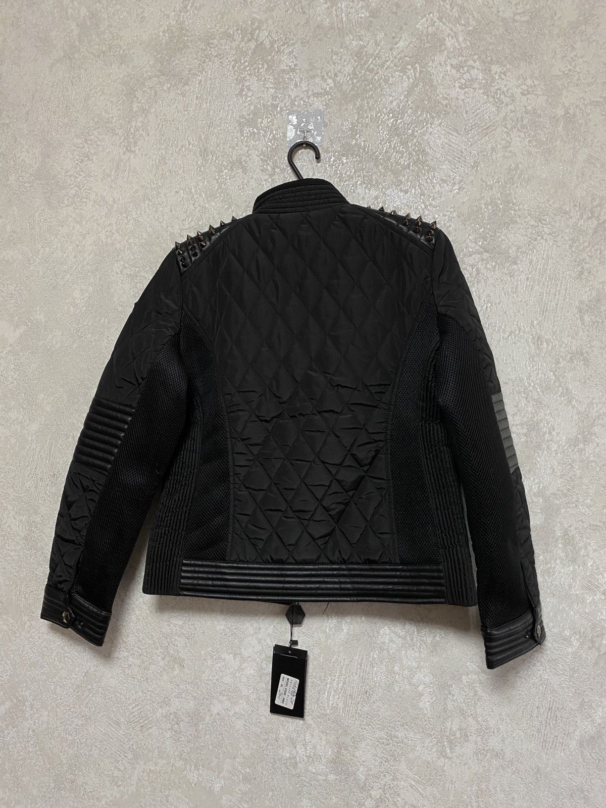 Philipp Plein Philipp Plein biker Studded Jacket with Leather Accents Size XL / US 12-14 / IT 48-50 - 9 Thumbnail