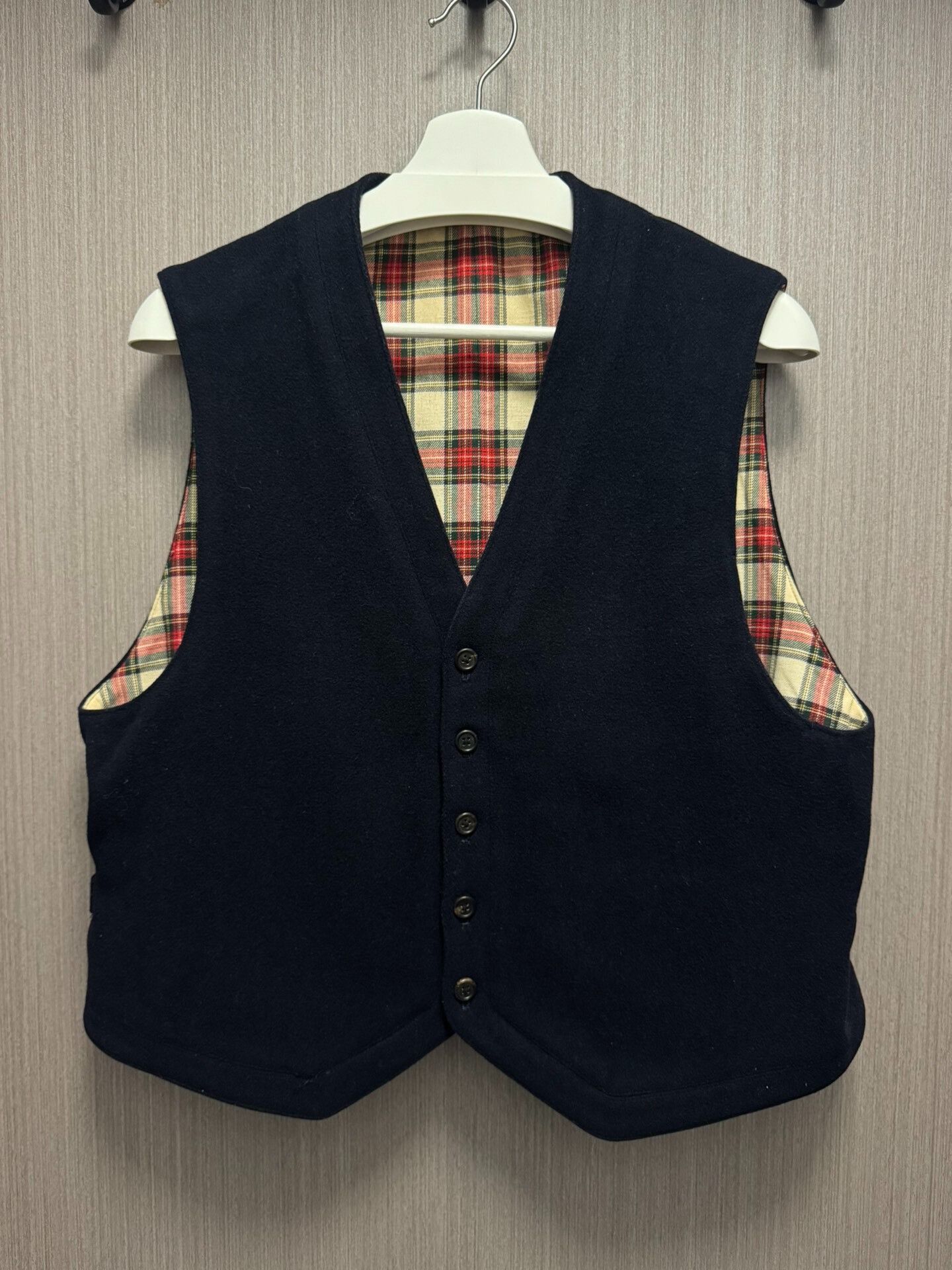 Y's for Men Yohji Yamamoto Wool Check Vest Size US M / EU 48-50 / 2 - 1 Thumbnail