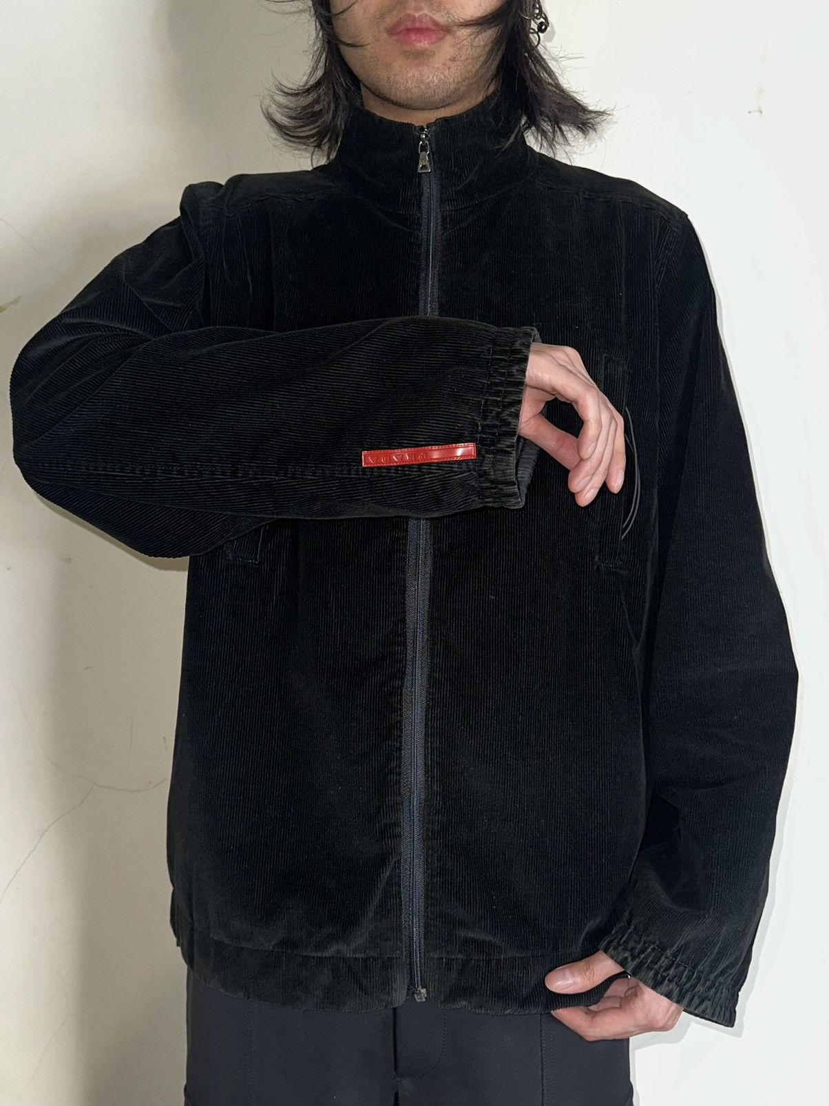 Prada Prada Black Corduroy Reversible Tech Zip Jacket Size US L / EU 52-54 / 3 - 1 Thumbnail