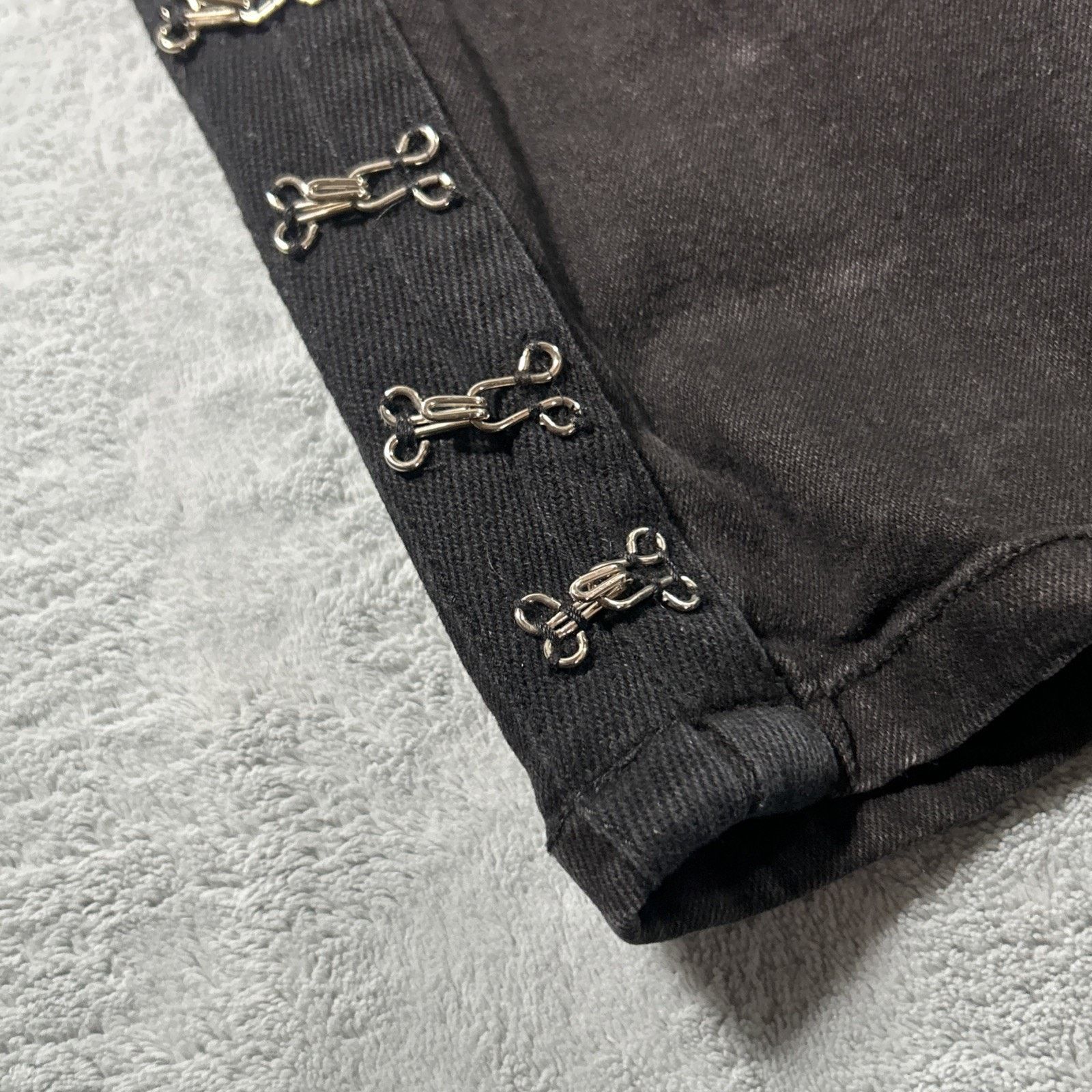 Blackhawk! Y2k 2000s Metal Hook Studs Jeans Ws 9 Skater Grunge Gothic Size 30" / US 8 / IT 44 - 9 Thumbnail