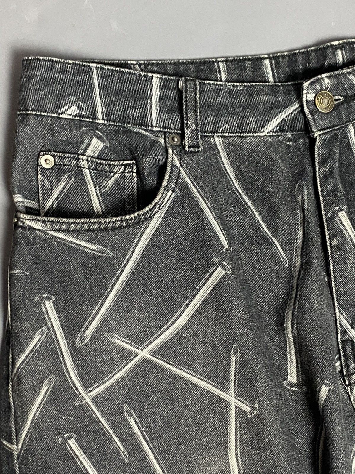Jaded London Jaded London Jeans W34 Relaxed Fit Faded Black Nail Print Size US 34 / EU 50 - 3 Thumbnail
