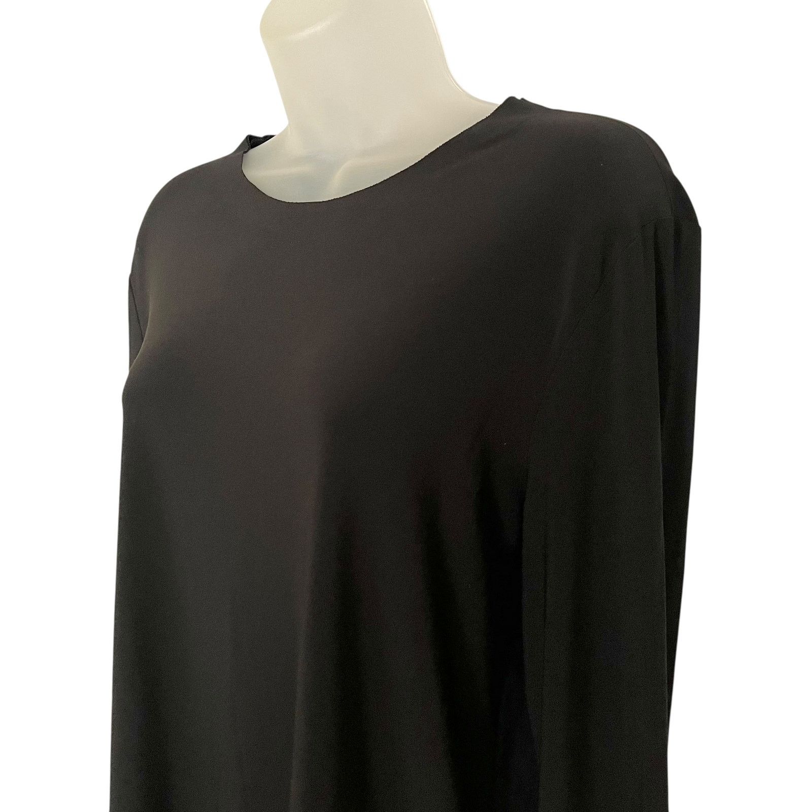 Norma Kamali Norma Kamali Black Oversized Long-Sleeve Jersey Tee Top Size S / US 4 / IT 40 - 5 Thumbnail