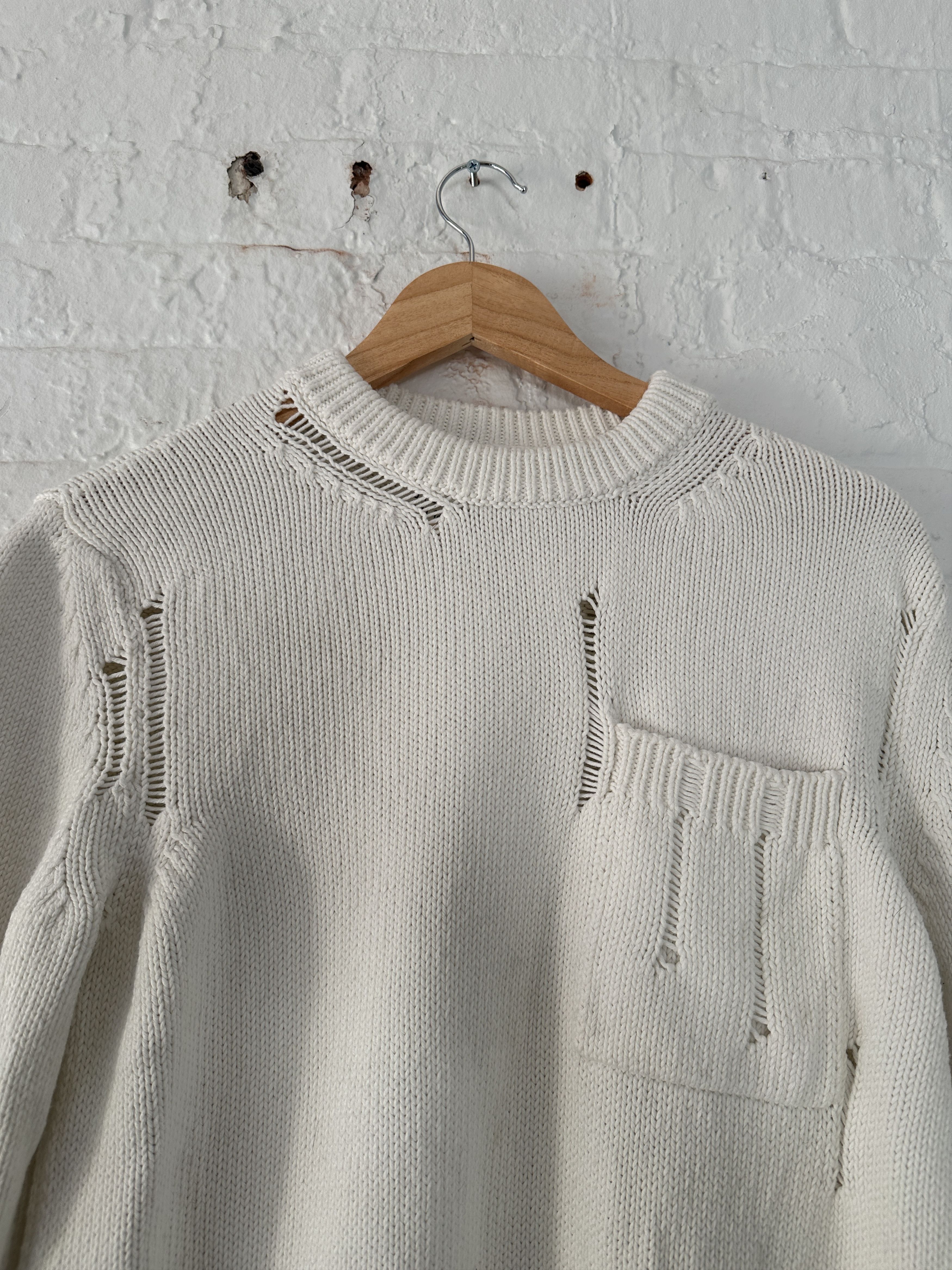 Maison Margiela Maison Margiela Distressed Knit Sweater Size US S / EU 44-46 / 1 - 2 Thumbnail
