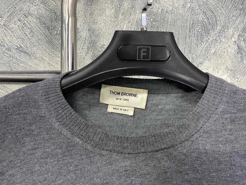 Thom Browne Thom Browne Gray round neck long sleeve hoodie Size US L / EU 52-54 / 3 - 2 Thumbnail