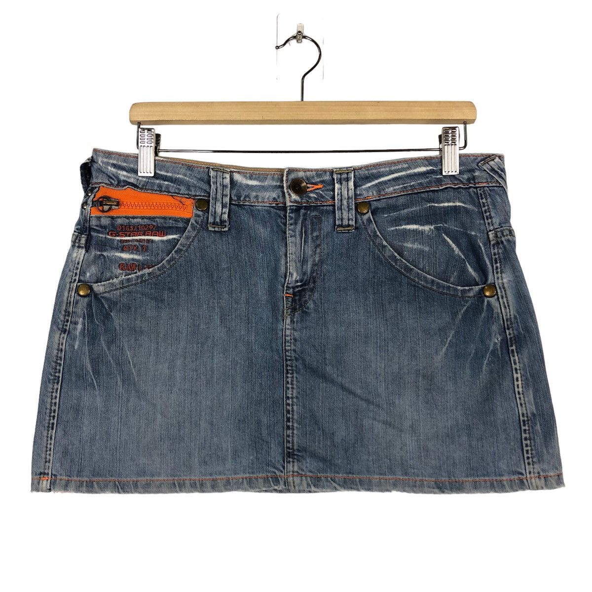 Hysteric Glamour 🔥Mini Skirt Denim G-Star Raw Japan Distressed Design Size 26" / US 2 / IT 38 - 2 Thumbnail