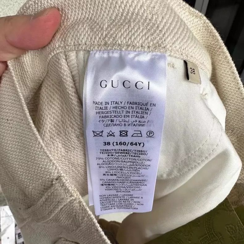Gucci Gucci New white full-print metal logo shorts 2504-Nextarrow Size 25" / US 0 / IT 36 - 4 Thumbnail