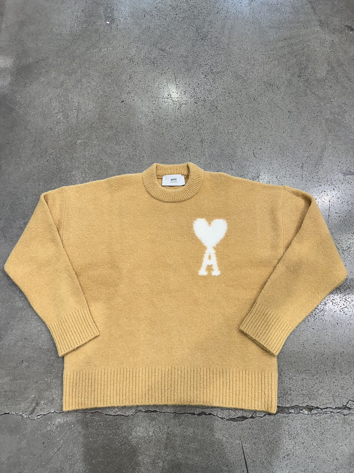 AMI AMI - ADC Crewneck Sweater Mustard Size US M / EU 48-50 / 2 - 1 Thumbnail