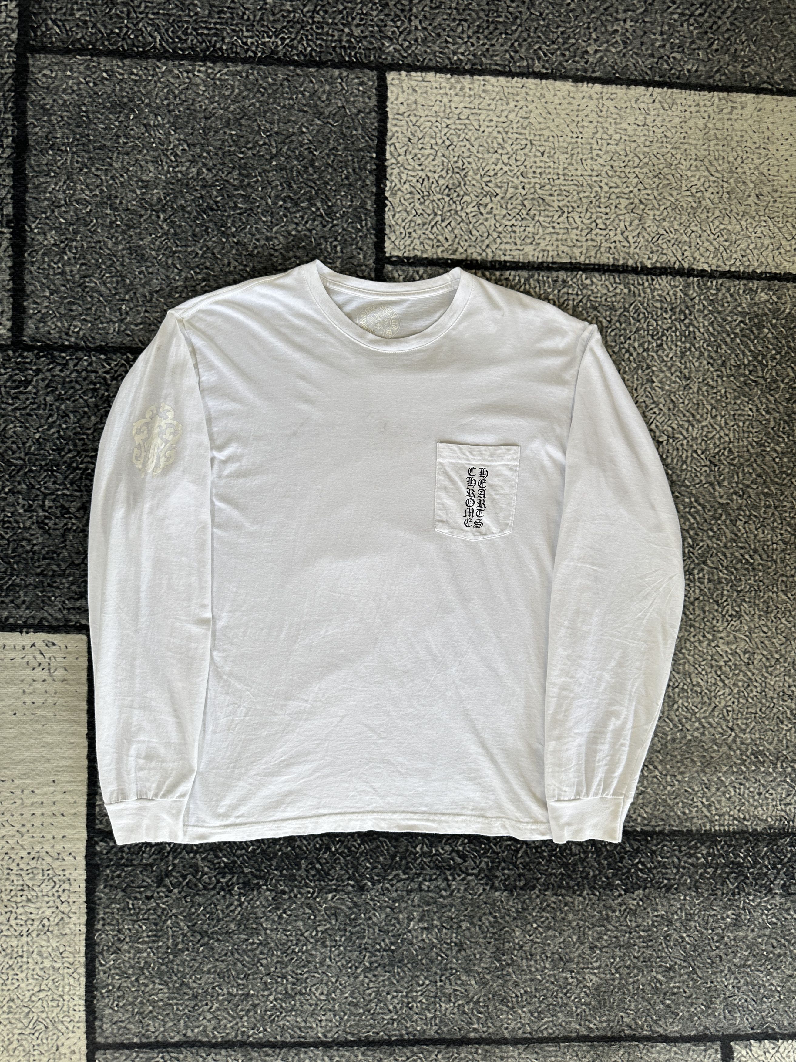 Chrome Hearts Chrome Hearts Cemetery LS White On White Size US XL / EU 56 / 4 - 2 Thumbnail