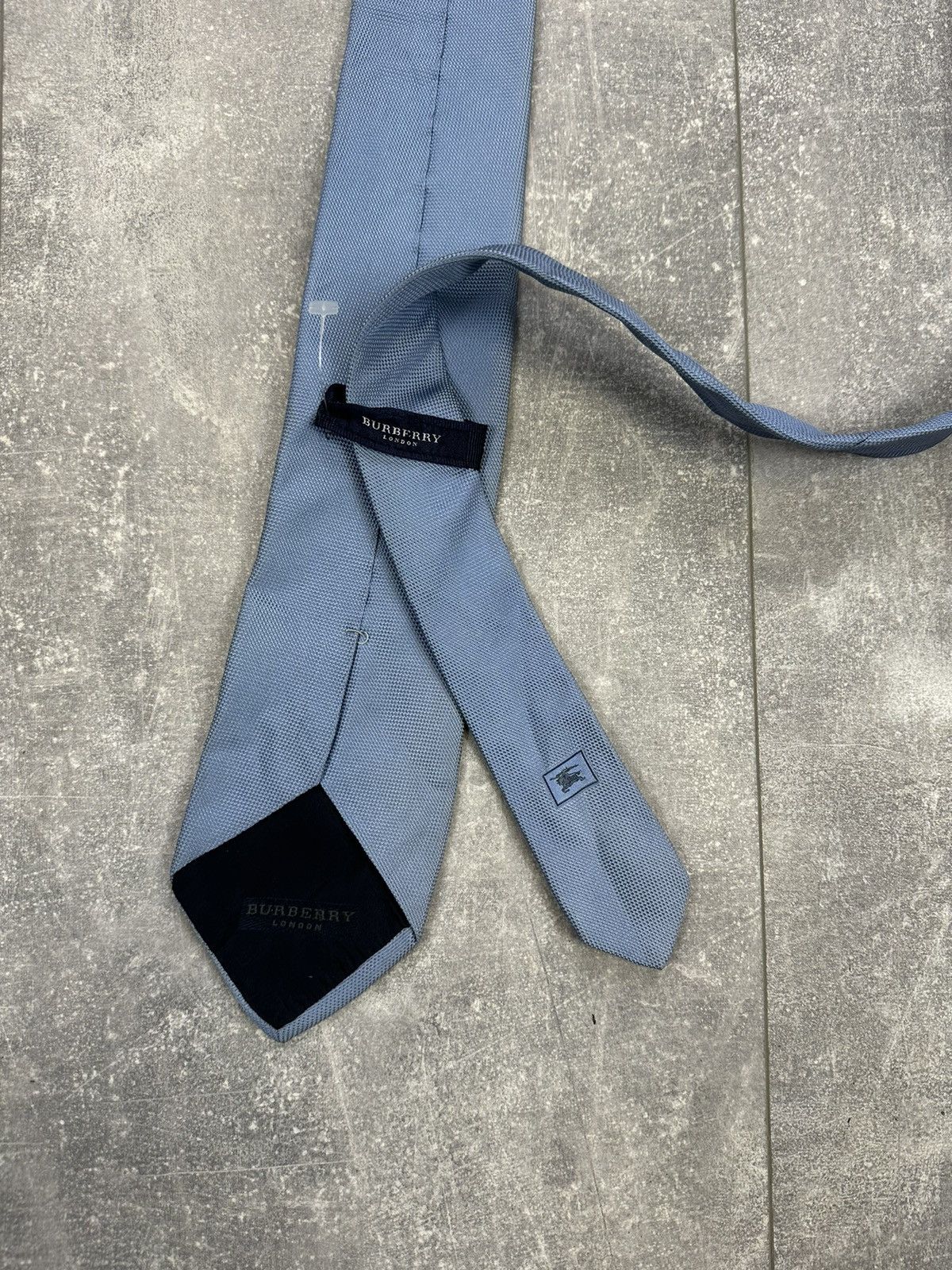 Burberry Men’s vintage blue tie Burberry Size ONE SIZE - 2 Thumbnail