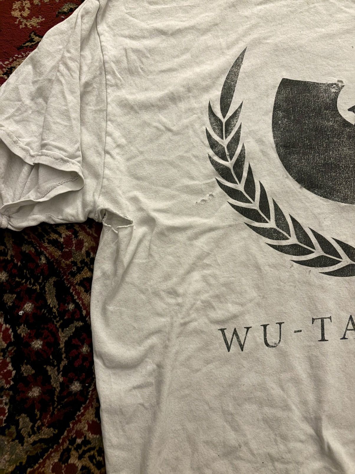 Rap Tees × Vintage WU TANG CLAN TRASHED TEE Size US XL / EU 56 / 4 - 3 Thumbnail